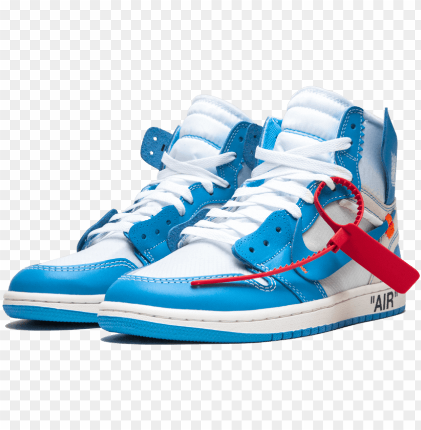 air jordan 1 x off-white unc - off white jordan 1 unc PNG image with transparent background@toppng.com