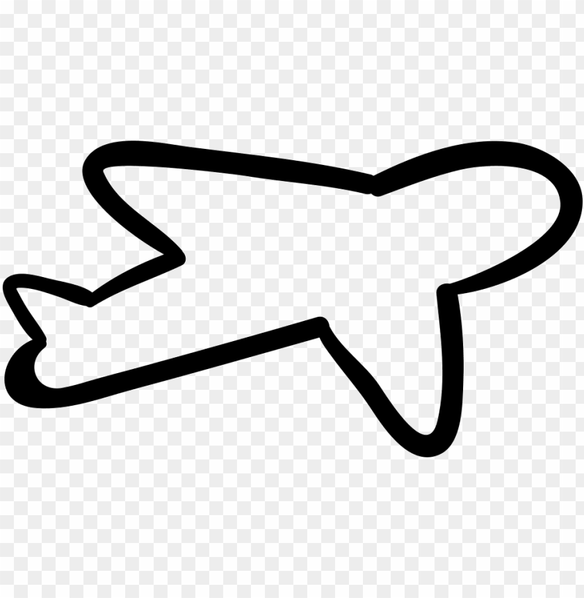 airplane outline PNG image with transparent background@toppng.com