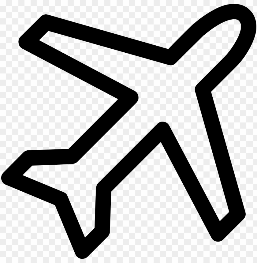 airplane outline svg PNG image with transparent background@toppng.com