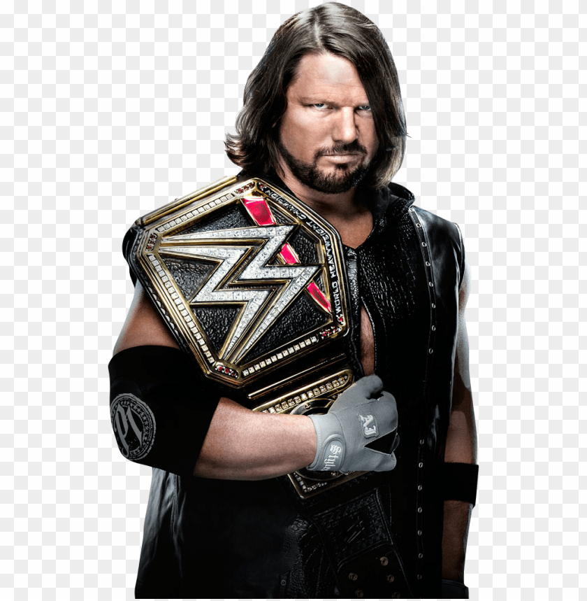 aj styles wwe champion PNG image with transparent background | TOPpng