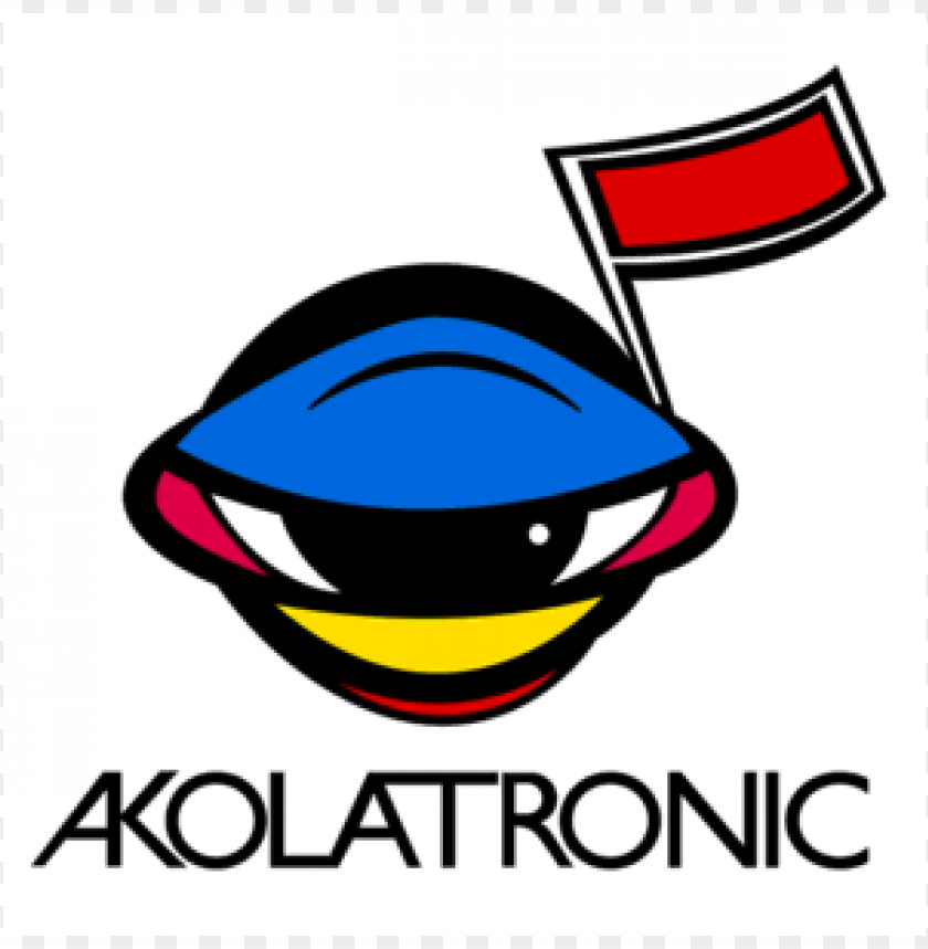 Akolatronic, logo design, cartoon character, colorful graphics, branding