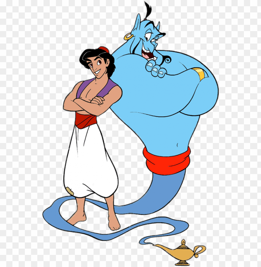 Aladdin And Genie - Aladdin Y El Genio PNG Transparent With Clear Background ID 184027