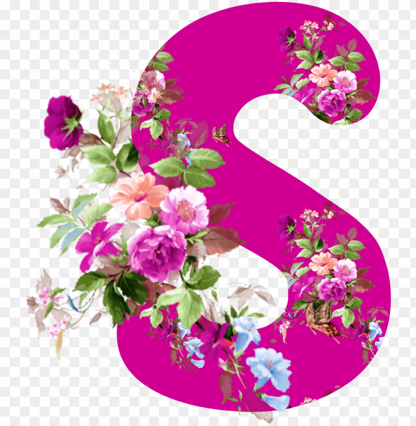 free PNG alfabeto pink flores png - flower design flower alphabet PNG image with transparent background PNG images transparent