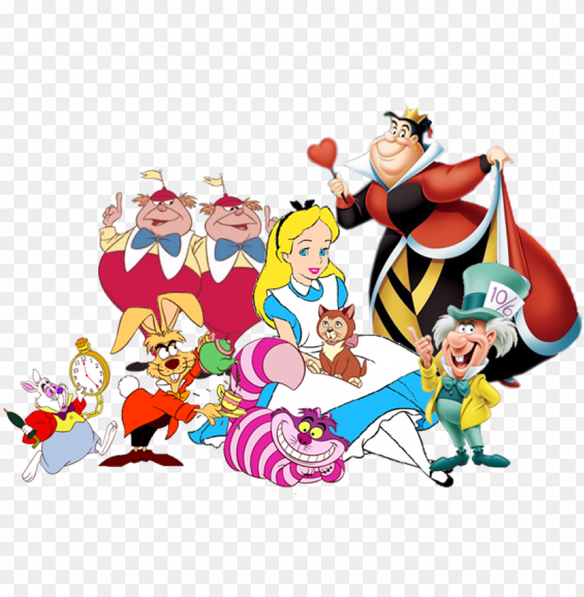 alice in wonderland clipart - cartoon alice in wonderland characters PNG  image with transparent background | TOPpng