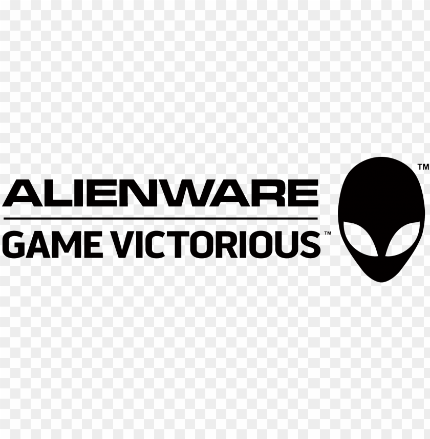 Alienware Game Victorious Logo Lockup Vertical White - Alienware Game Victorious Logo PNG Image With Transparent Background