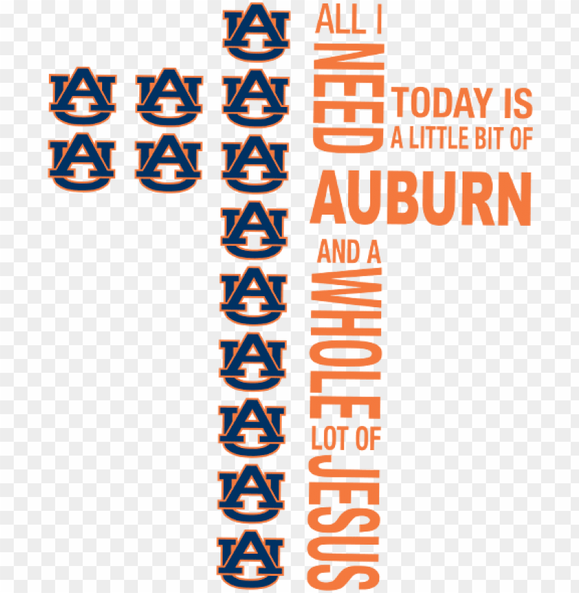 all i need little auburn & lot jesus cross png & svg - sports coverage ncaa auburn tigers sheet set quee PNG image with transparent background@toppng.com