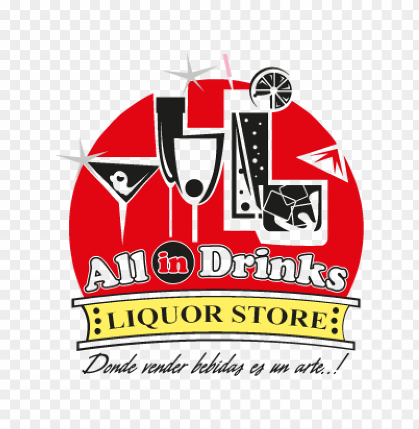  all in drinks vector logo free download - 462286