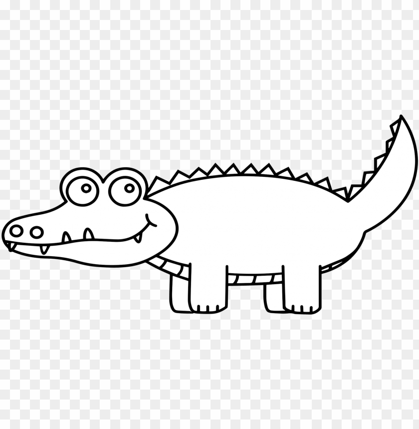 alligators crocodile clip drawing cartoon - black and white alligator clip  art PNG image with transparent background | TOPpng