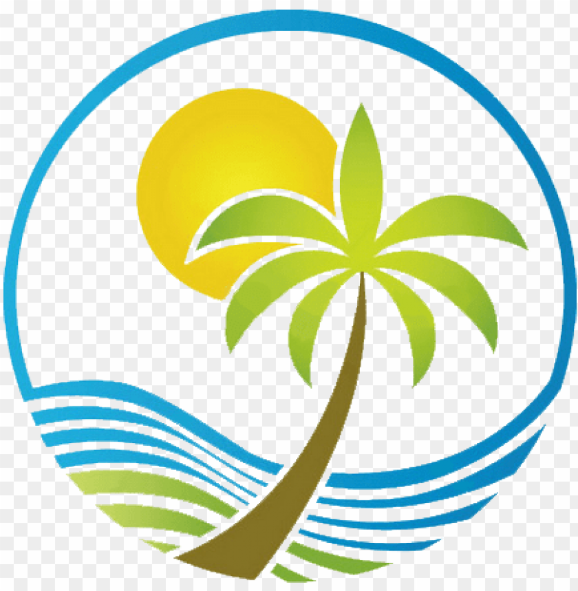 palm tree, symbol, illustration, vintage, banner, sign, decoration