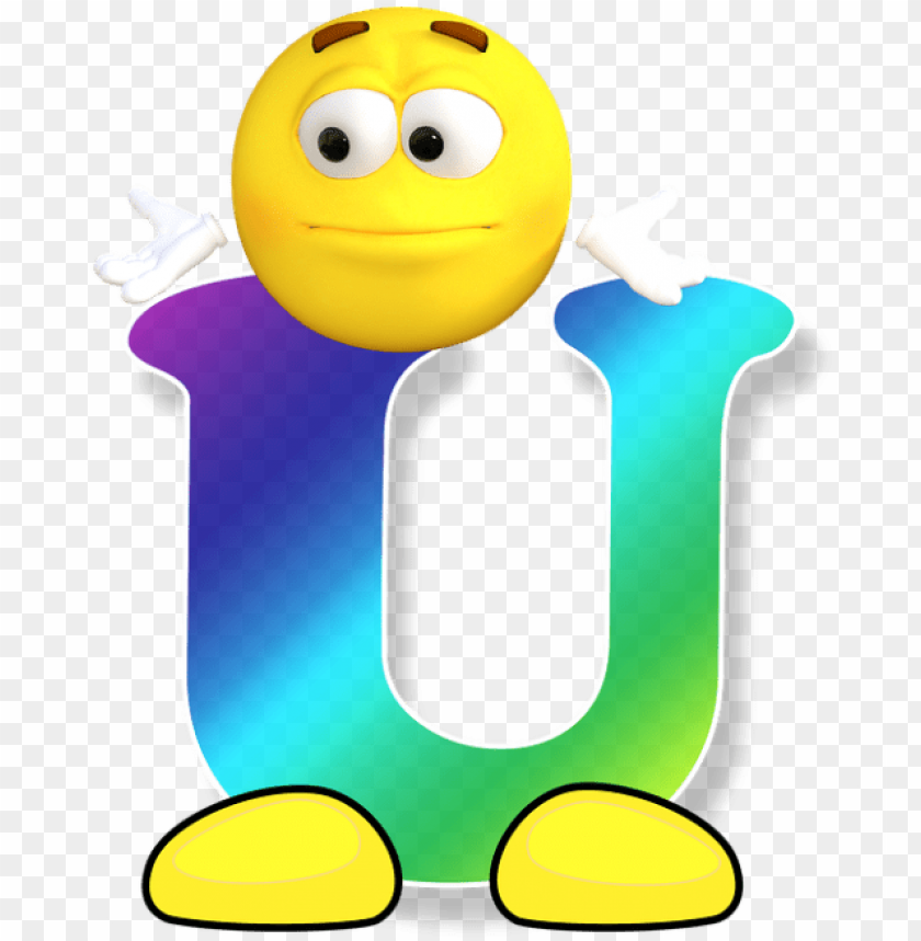 free PNG alphabet “u ” indian baby names, hindu baby names - smiley alphabet letters PNG image with transparent background PNG images transparent