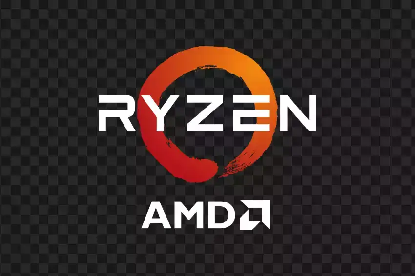 Amd Ryzen Logo White Edition PNG Transparent Background