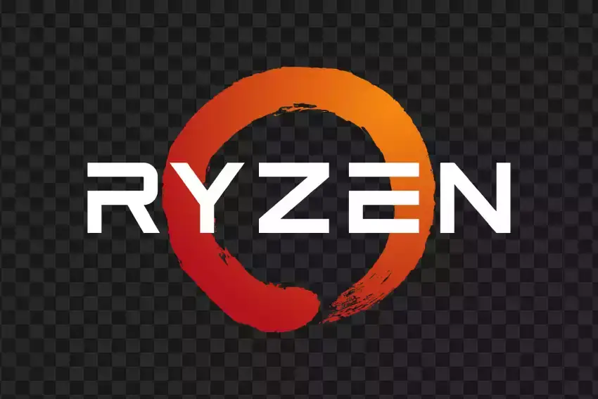 Ryzen Logo White Variant PNG Transparent Background