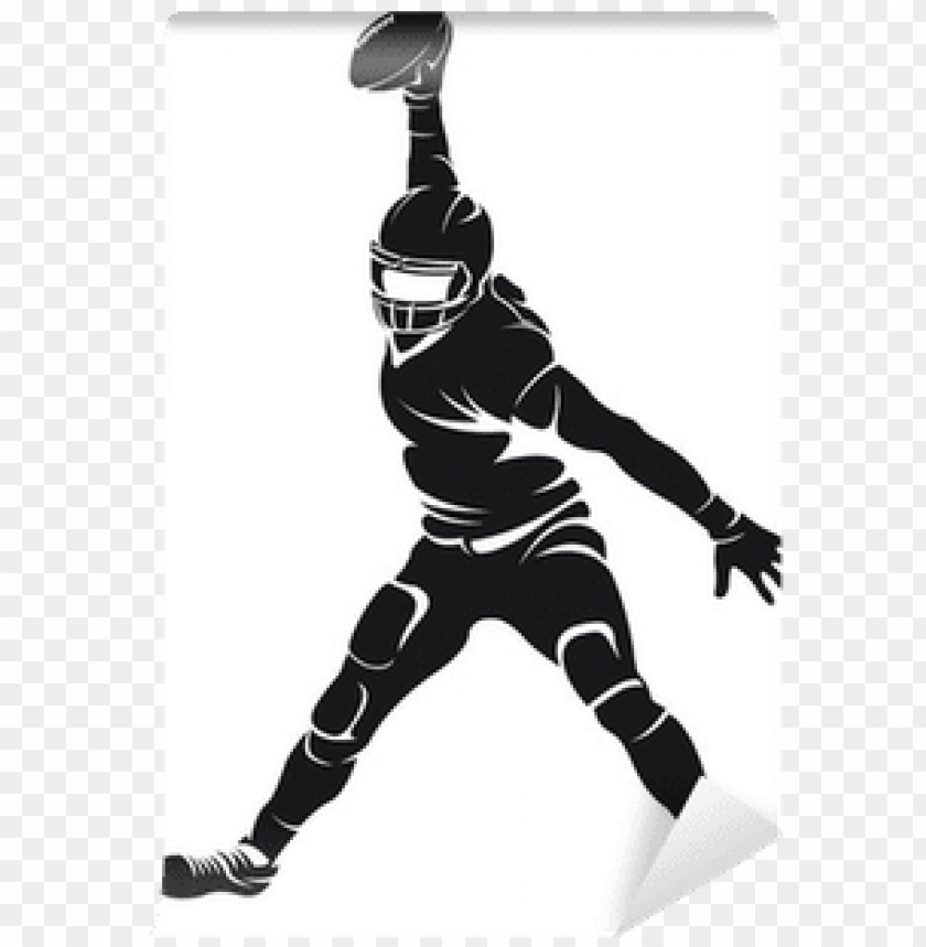 free PNG american football player, silhouette wall mural • pixers® - american football woman silhouette PNG image with transparent background PNG images transparent