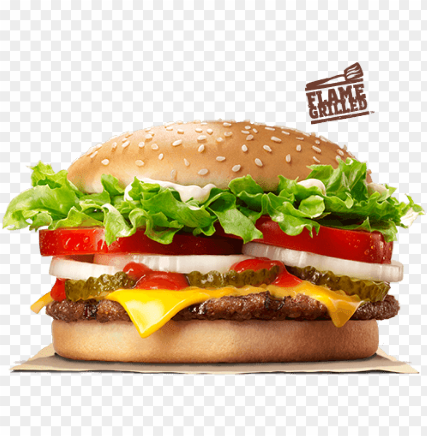 free PNG america's favorite burger® - burger king whopper with cheese PNG image with transparent background PNG images transparent
