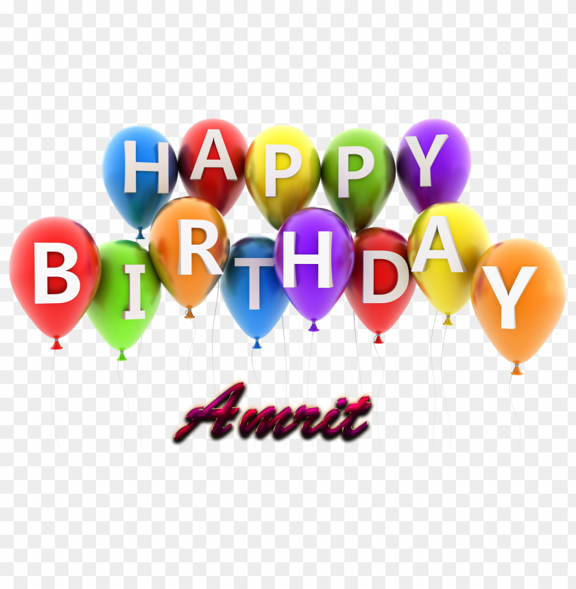 amrit happy birthday vector cake name png PNG image with no background - Image ID 37563