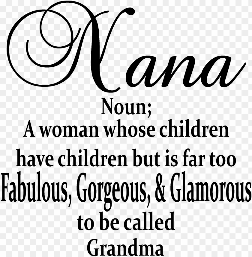 ana/ your special name - nana quotes black and white PNG image with  transparent background | TOPpng