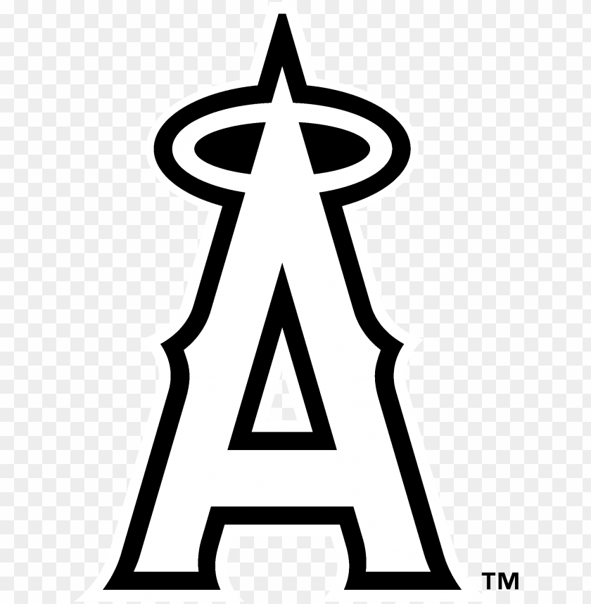 Angels Baseball Logo Stencil