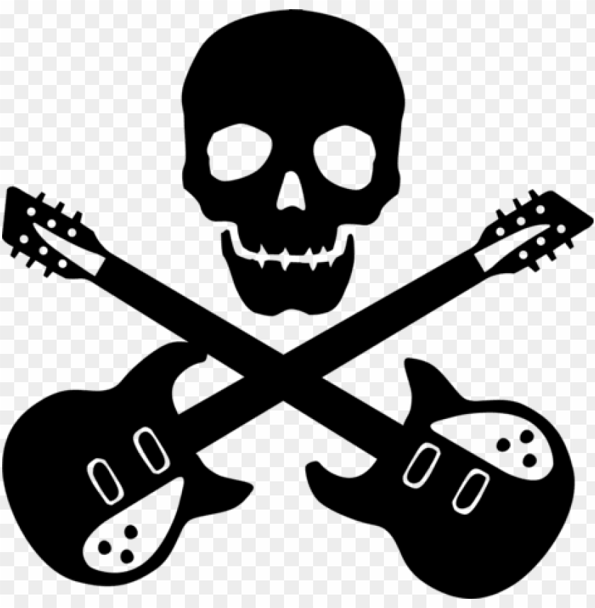 and design ideas hicustom net on we - skull and crossed guitars PNG image with transparent background@toppng.com