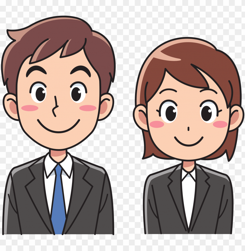 and woman positive looking big image png - business man and woman clipart PNG image with transparent background@toppng.com