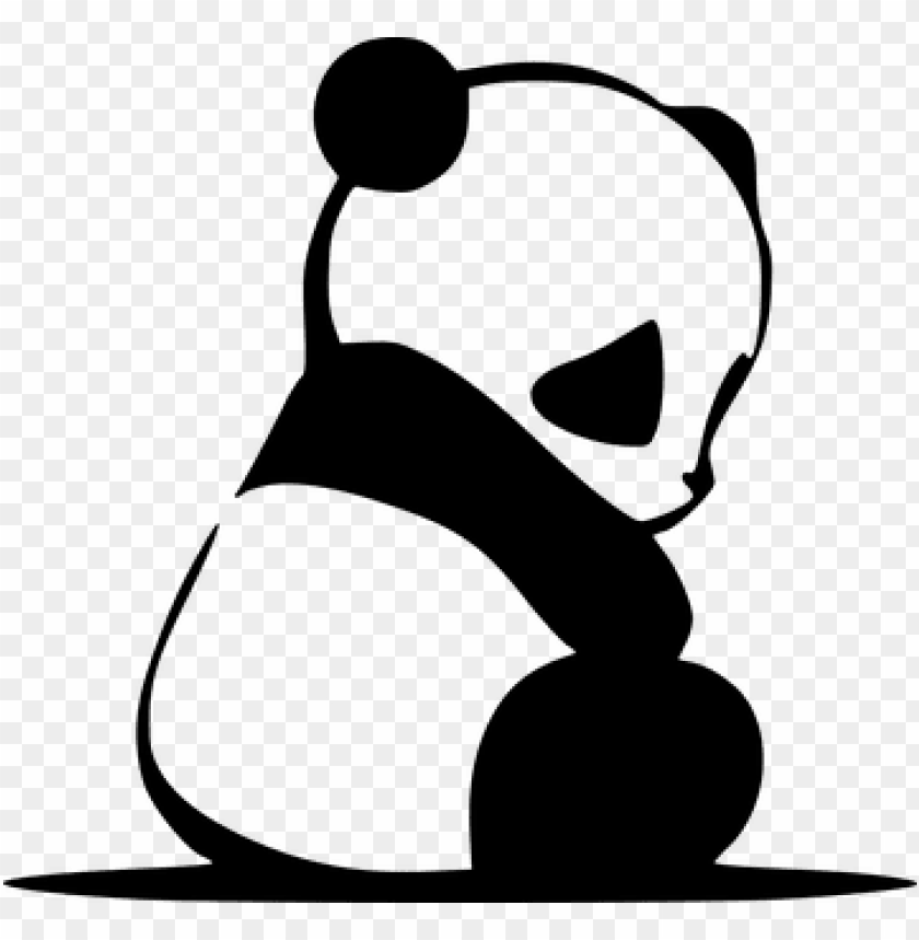 cute panda png clip art black and white osos pandas animados PNG image with  transparent background | TOPpng