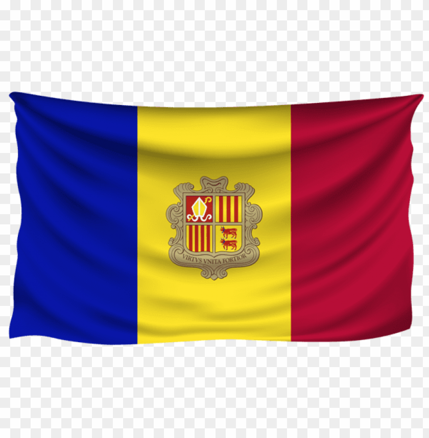 Andorra Wrinkled Flag Clipart Png Photo - 60869