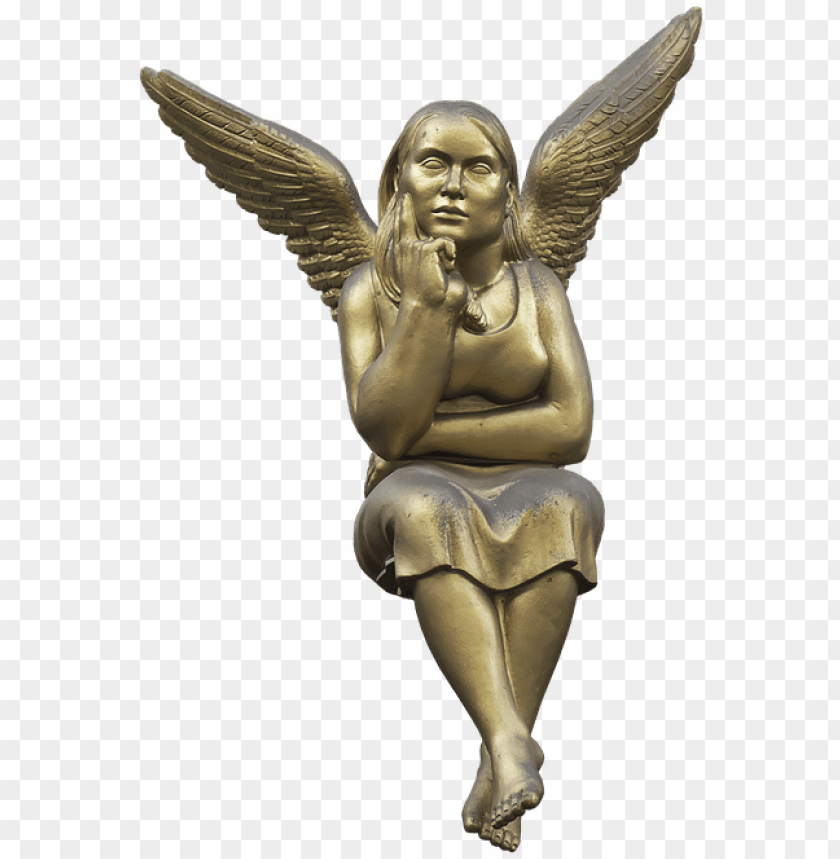 gold, sit, traditional, girl, christmas angel, woman, statue