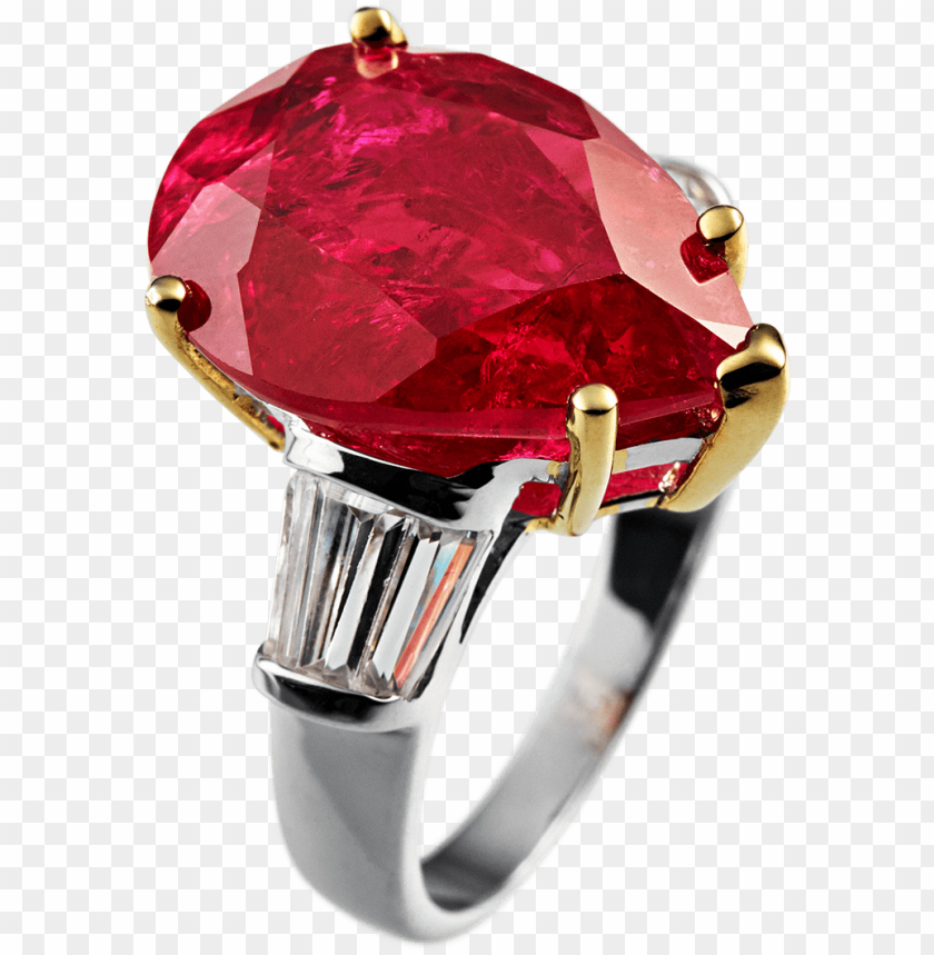 Angelina Red Cirolit Gold Ring - Nug Ri PNG Transparent With Clear ...