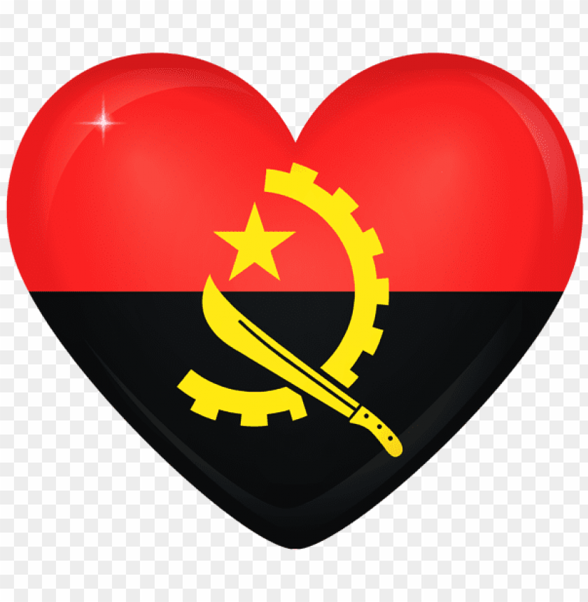 Download angola large heart flag clipart png photo  @toppng.com