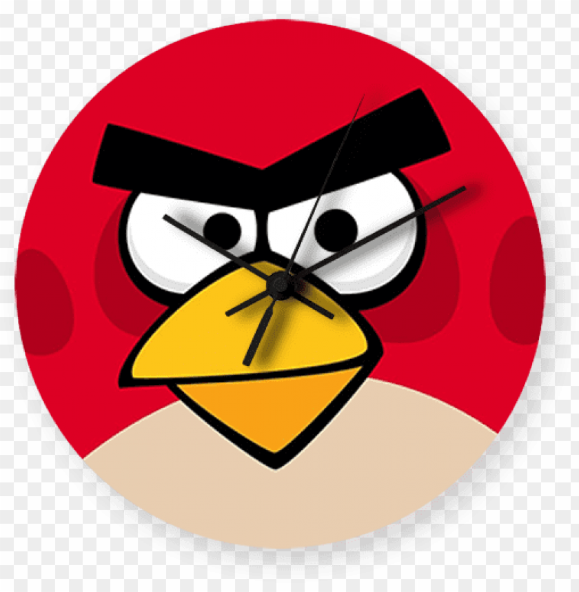 free PNG angry bird art printed wall clock - angry birds ipod touch 6 case PNG image with transparent background PNG images transparent