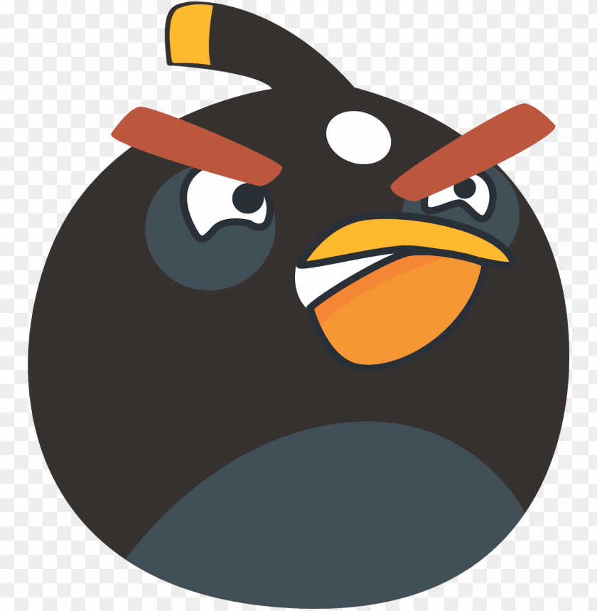 angry birds, angrybirds, angrybird cartoon, cartoon, - black angry bird PNG  image with transparent background | TOPpng