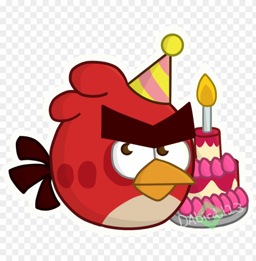 Angry Birds Art Happy Bird Red Angry Bird Happy Birthday PNG Image With Transparent Background@toppng.com