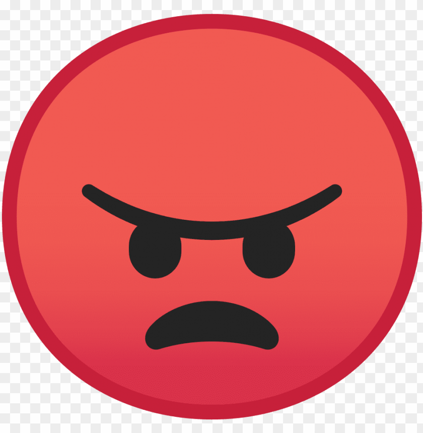angry face icon - angry red emoji PNG image with transparent background.