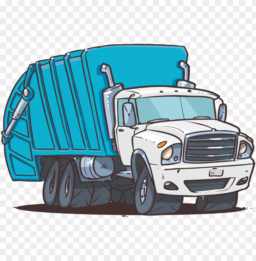 animal control van yellow cab concrete mixer truck - cartoon garbage truck  transparent PNG image with transparent background | TOPpng
