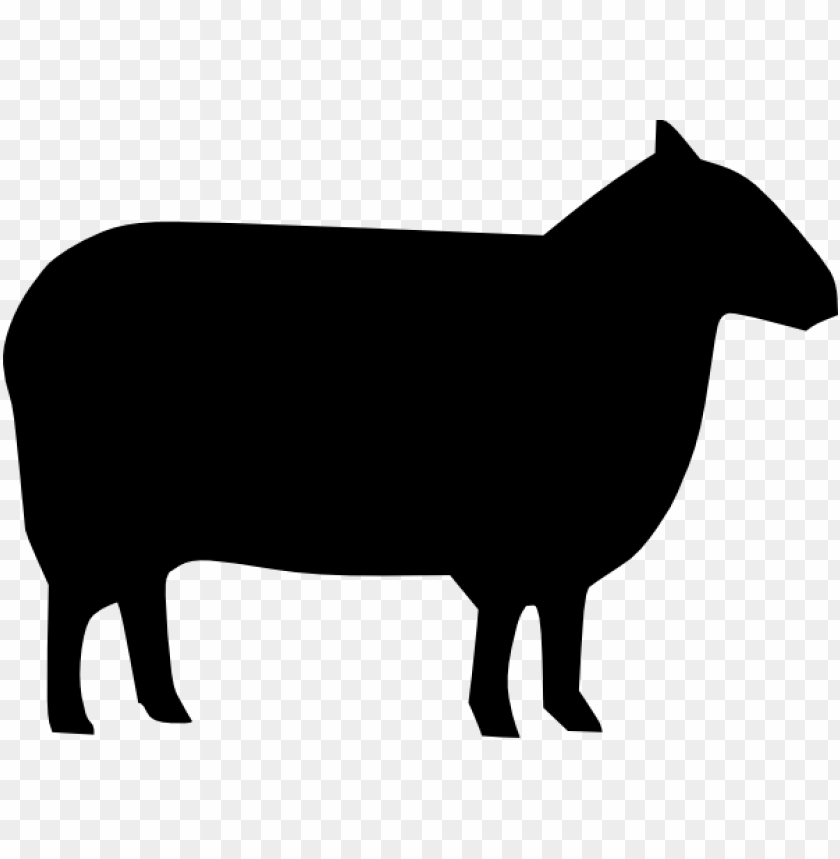 animal sheep black silhouette PNG image with transparent background@toppng.com