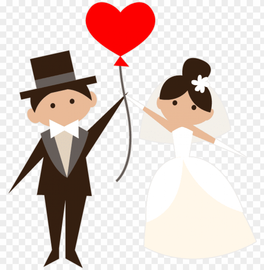 animated brides grooms wedding party stickers - bride and groom cartoon PNG  image with transparent background | TOPpng