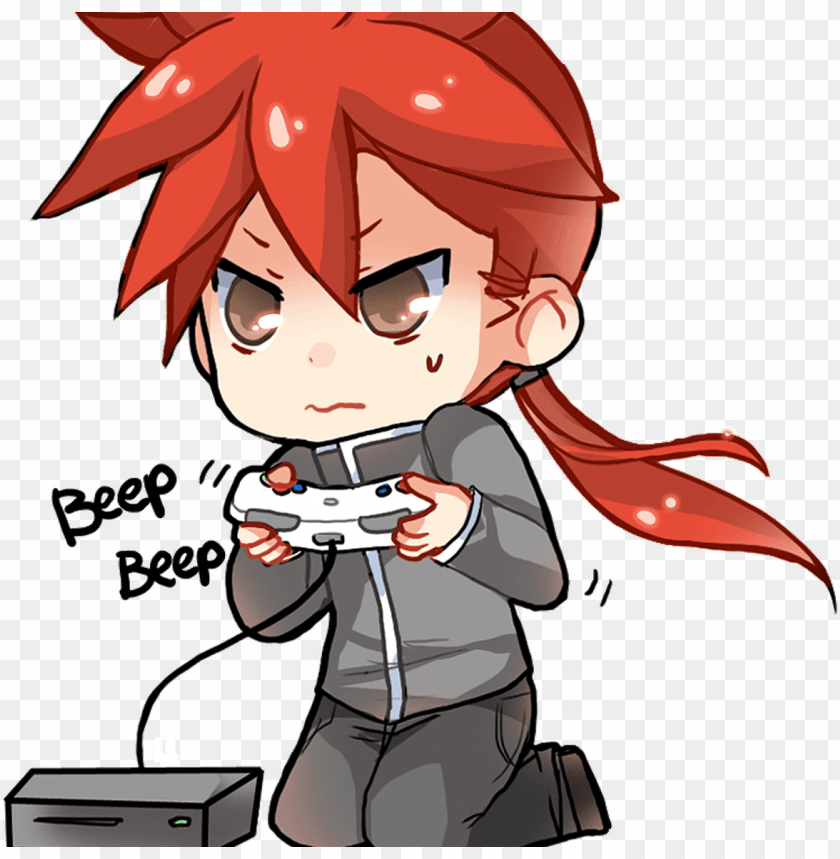 anime character playing video games PNG transparent with Clear Background ID 87471