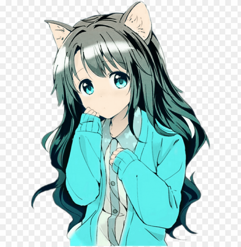 Cute Anime Girl Transparent Background gambar ke 12