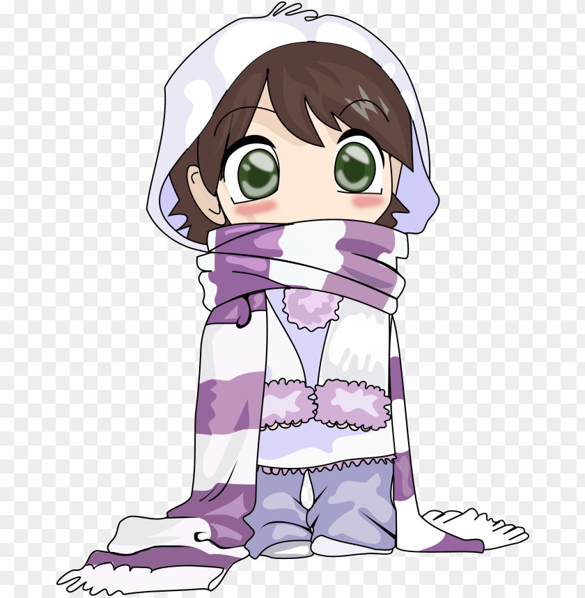 anime girl clipart winter - kids sketch book: 8"x10" a cute book of writing, drawing, PNG image with transparent background@toppng.com