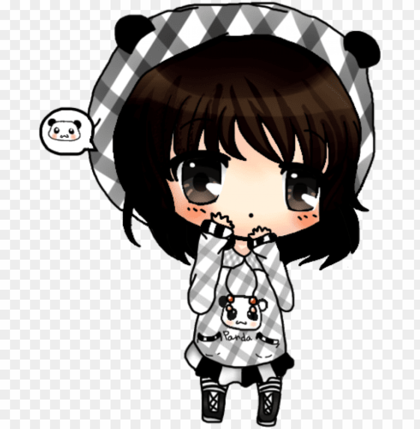 anime girl with bear hoodie