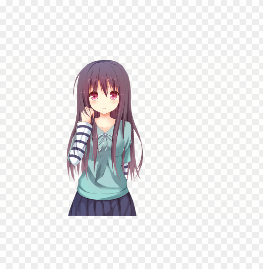 anime girls with purple hair and red eyes PNG image with transparent  background | TOPpng