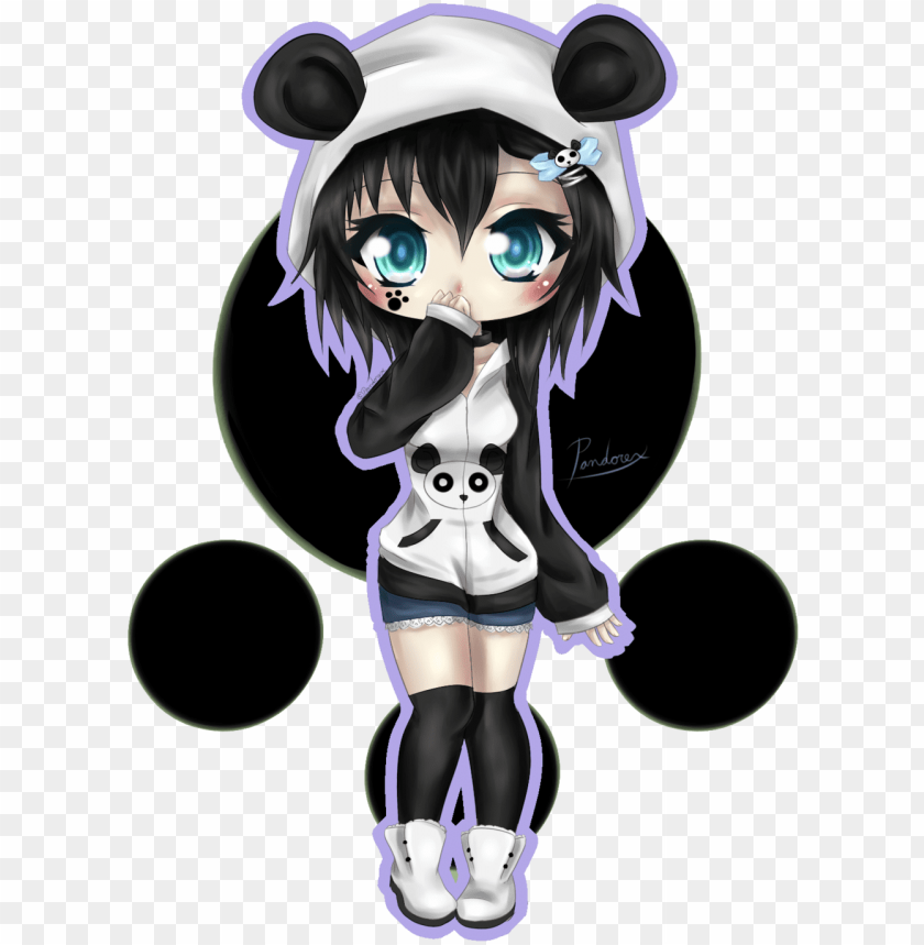 anime panda girl chibi PNG image with transparent background | TOPpng