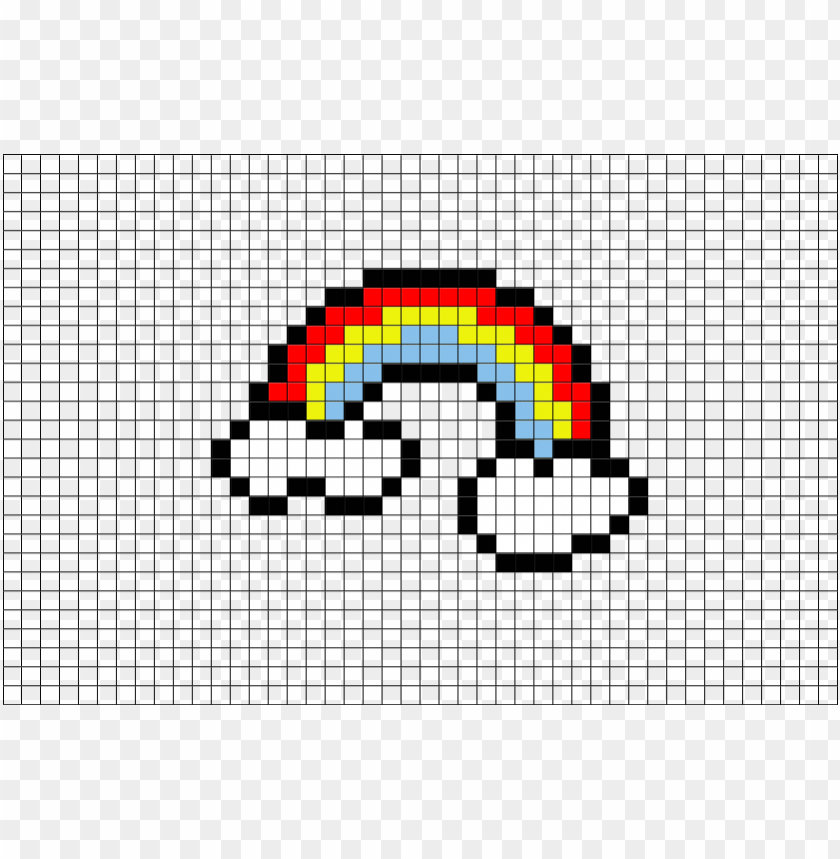 Anime Pixel Art, Pixel Art Template , Beading Pattern , - Minecraft Rainbow Pixel Art PNG Image With Transparent Background
