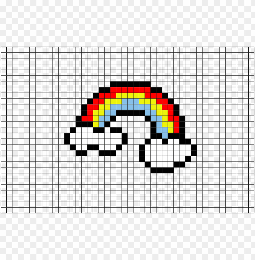 Anime Pixel Art Pixel Art Templates Beading Patterns Minecraft Rainbow Pixel Art Png Image With Transparent Background Toppng