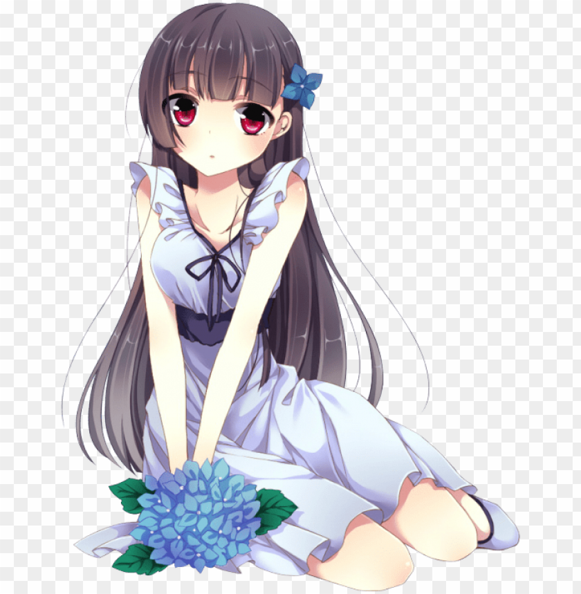 Anime girl PNG transparent image download, size: 1191x670px