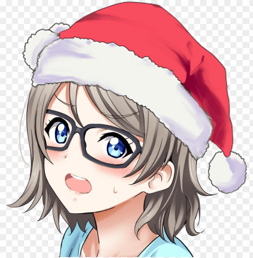 Anime Santa Hat PNG Image With Transparent Background