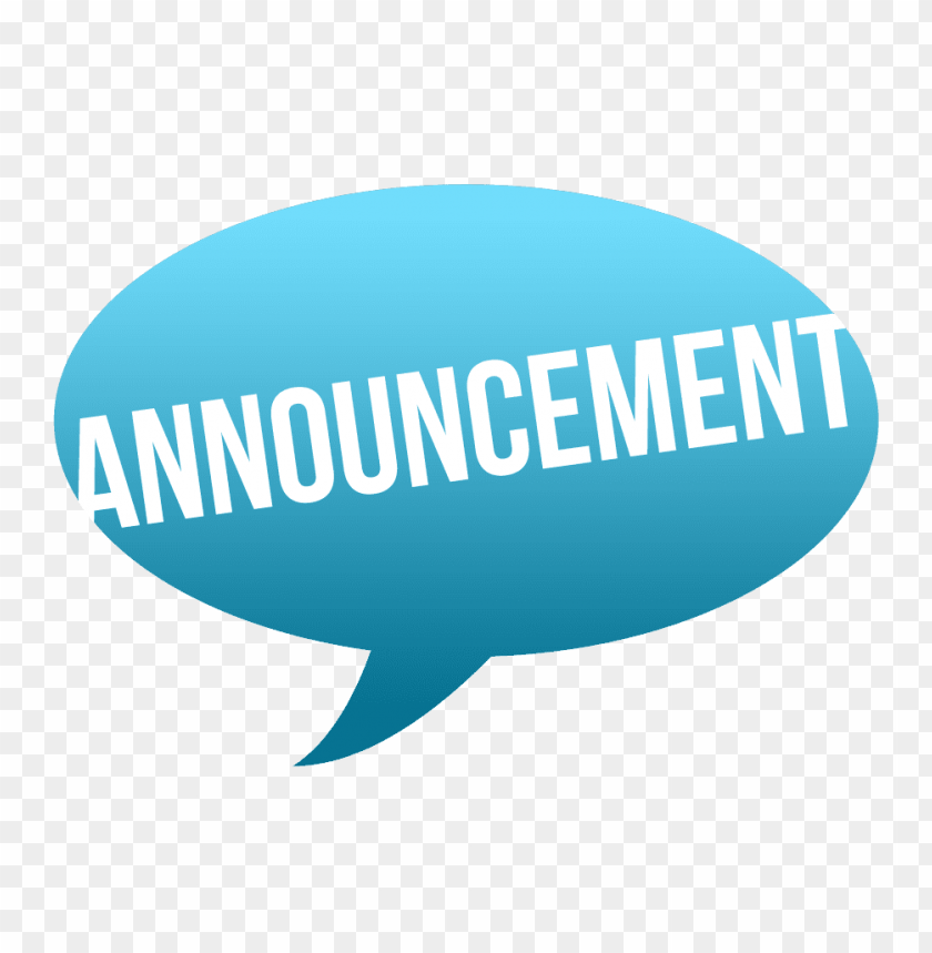 announcement logo PNG transparent with Clear Background ID 99933