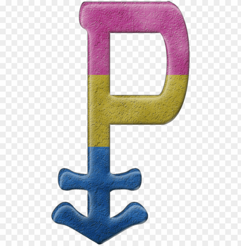 ansexual pride p symbol in matching pride flag colors pansexual p symbol PNG transparent with Clear Background ID 271684