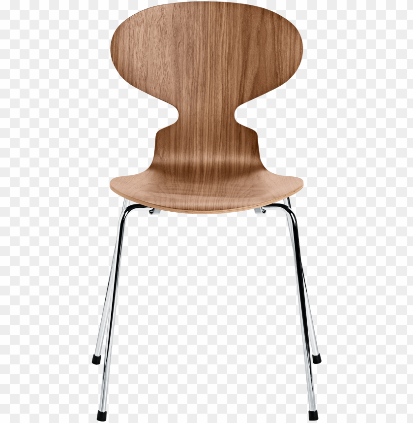 Ant Chair Arne Jacobsen Walnut - Arne Jacobsen Ant Chair PNG Image With Transparent Background