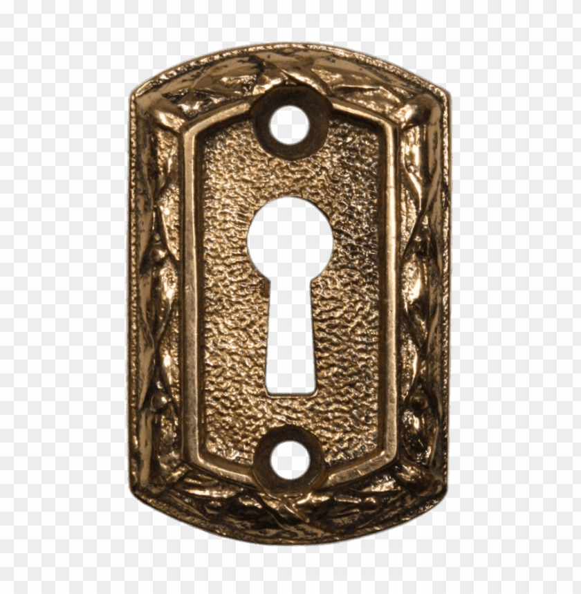 Antique Cast Keyhole PNG Image With Transparent Background