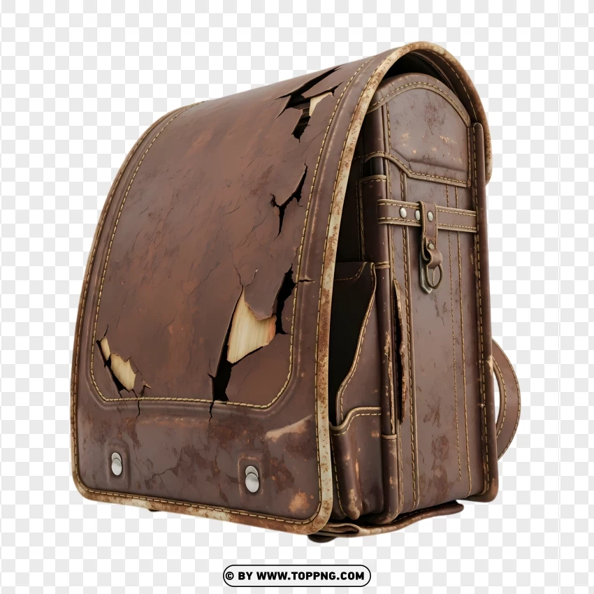 Antique School Bag PNG Transparent Background